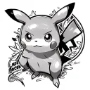 pikachu pokemon tattoo design idea