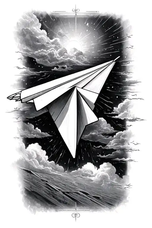 paper airplane Isaiah 6:8 incorporating relevant imagery tattoo design idea