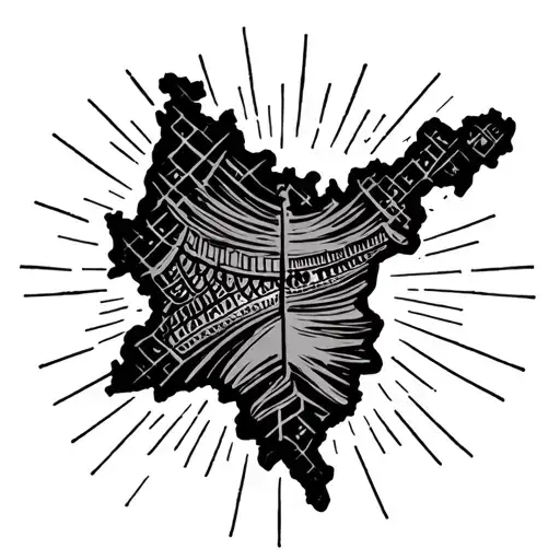 Punjab Map tattoo design idea
