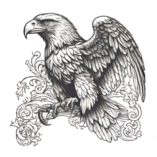 german eagle with realism eagle tattoo design idea