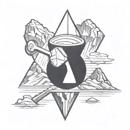 geology rock hammer tattoo design idea