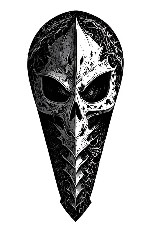 "Hollow" dark souls  knight rest all body bonfire tattoo design idea