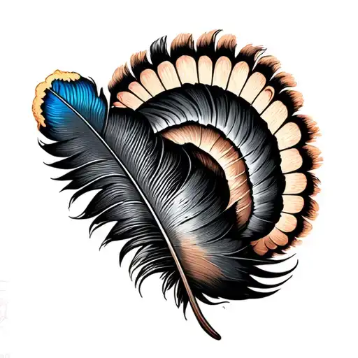 Turkey Feather tattoo design idea