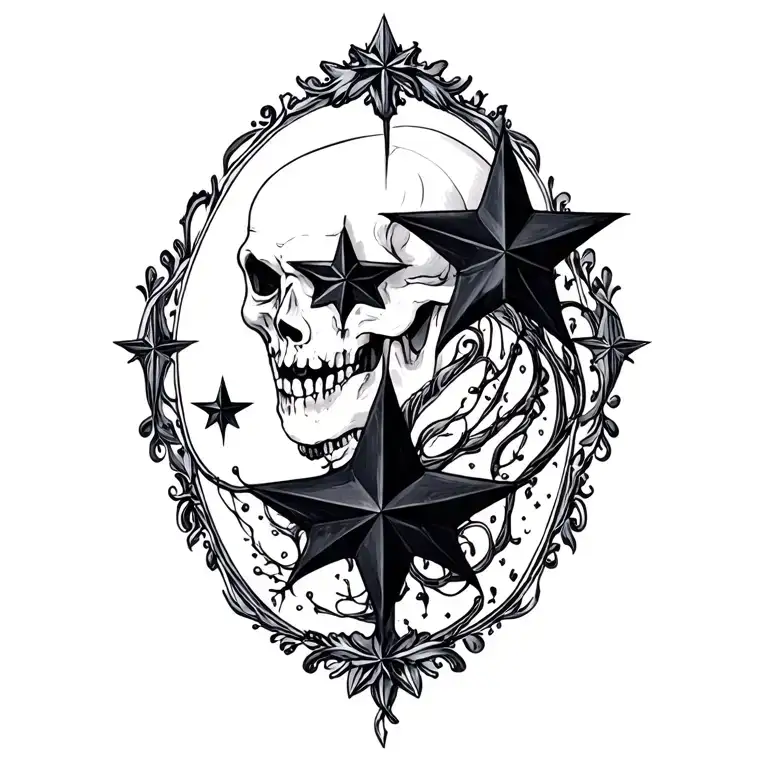 stars tattoo design idea