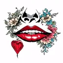 kiss mark tattoo design idea