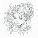 glass child tattoo design idea
