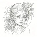 glass child tattoo design idea