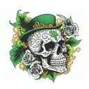 Irish skull tattoo design idea