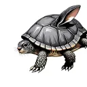 turtle and rabbit  tattoo design idea