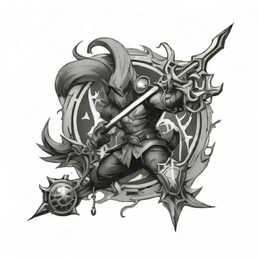 arcane league of legends tattoo design idea