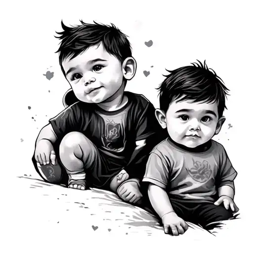 JJ & Petite Little Man tattoo design idea