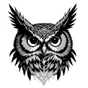 Gothic Owl tattoo design idea
