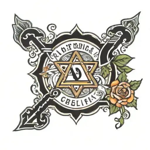 ALPHA OMEGA tattoo design idea