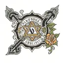 ALPHA OMEGA tattoo design idea