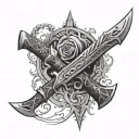 vel weapon tattoo design idea