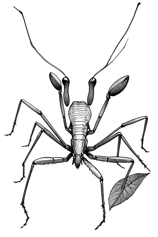 PREYING MANTIS REALISM tattoo design idea