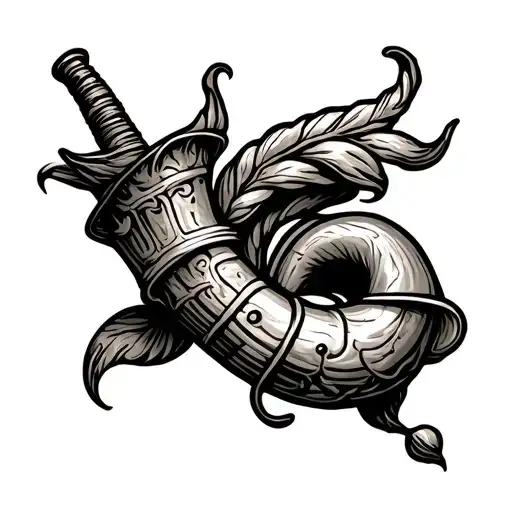 cornicello Italian horn tattoo design idea