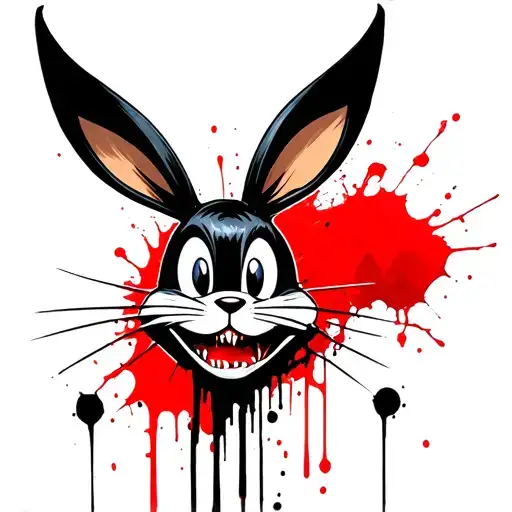 horror slashers and looney tunes character tattoo design idea