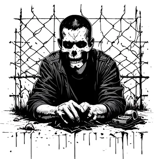 The dead talk if you listen, make an allusion to prison break series somehow tattoo design idea