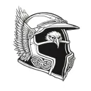 mandarin helmet with thunderbird visor tattoo design idea