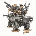 mad max tattoo design idea