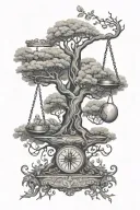 Tree of Life x Libra Scales tattoo design idea