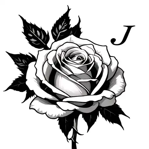 rose with a hidden J in it needs to be these tattoo design idea