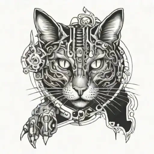 cat tattoo design idea