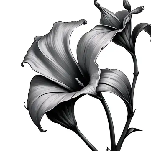 calla lily flowers tattoo design idea