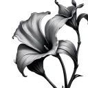 calla lily flowers tattoo design idea