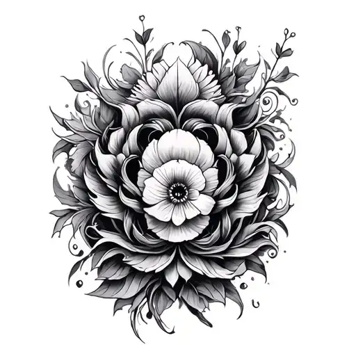 ornemental serendipity tattoo design idea