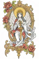 Catholic tattoo design idea