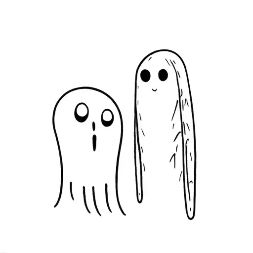 Ralph the ghost, bob the slug, steve the rock best friends tattoo design idea