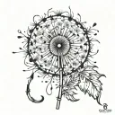 dandelion tattoo design idea