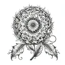 dandelion tattoo design idea