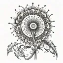 dandelion tattoo design idea