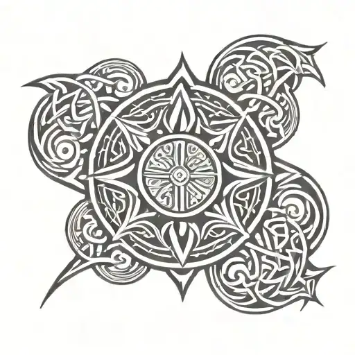 male celtic tribal sun tattoo tattoo design idea