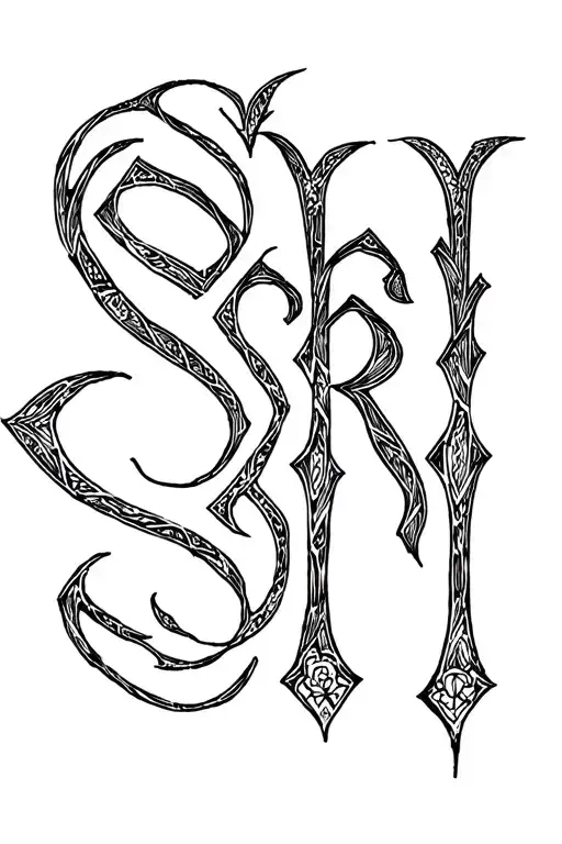 "Sri" Black tattoo tattoo design idea