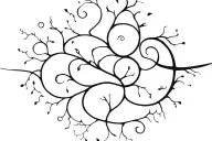fibonacci sequence spiral mandelbrot set tree of life intertwined tattoo design idea
