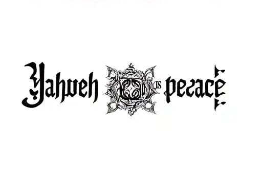 "Yahweh is peace" tattoo design idea