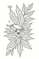 maple leaf Canada mountains nature white-headed sea eagle orcas Bavaria edelweiss tattoo design idea