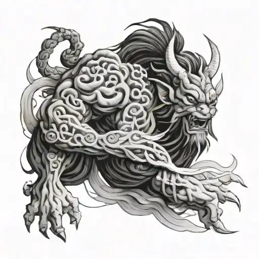 raijin and fujin tattoo design idea