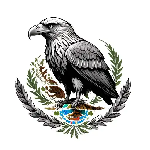 Mexico Eagle tattoo design idea