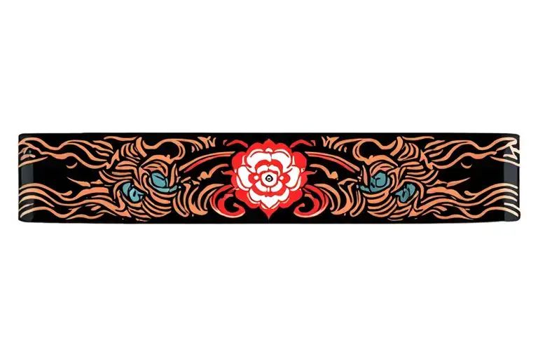 wrist band medieval, mystic, japanese tattoo design idea