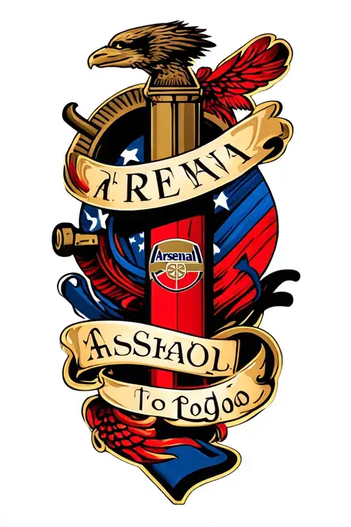 Arsenal FC cannon tattoo design idea