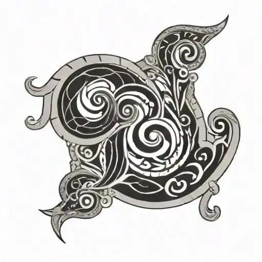 pictish swirl tattoo design idea