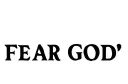 "FEAR GOD
" tattoo design idea