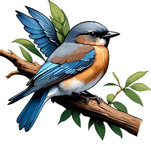 Eastern Bluebird tattoo design idea