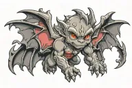 cute baby gargoyle tattoo design idea