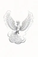 phoenix bird tattoo design idea